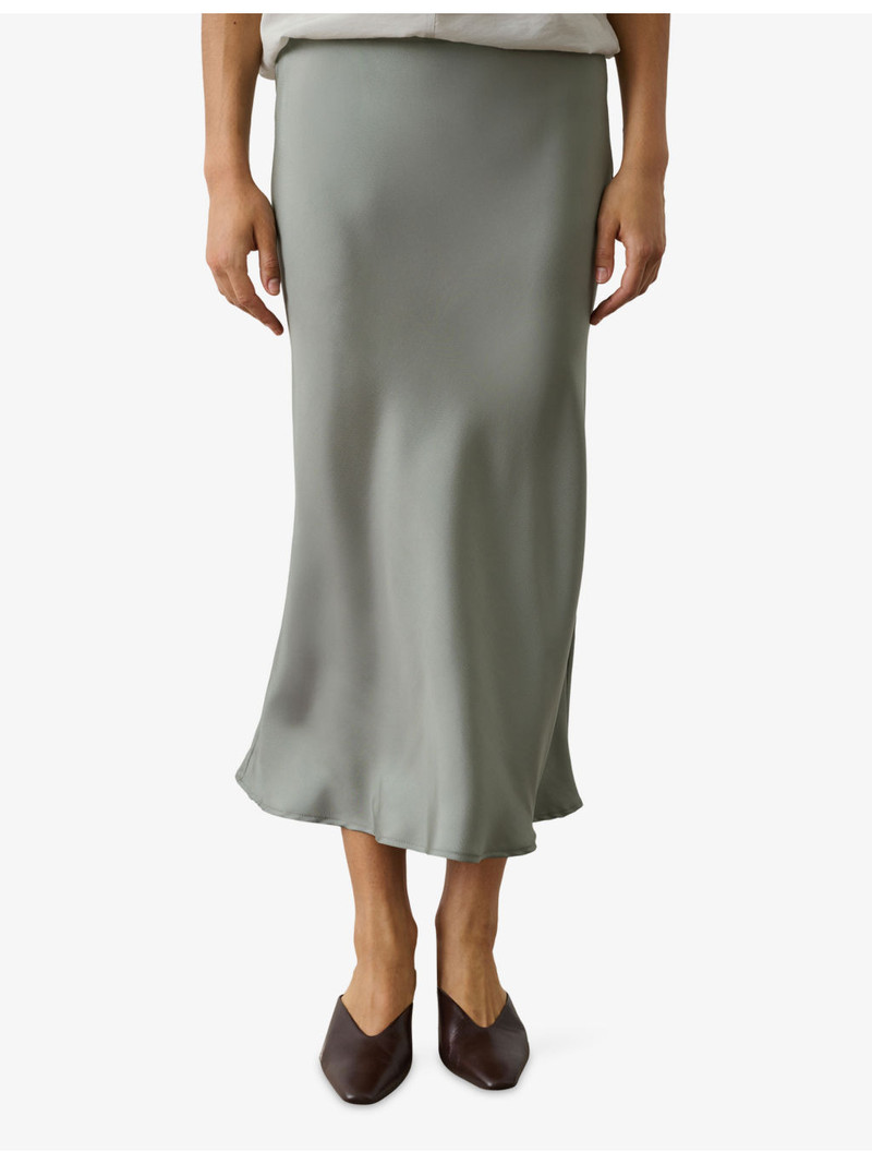 Fever Bias-Cut Twill Midi Skirt 3