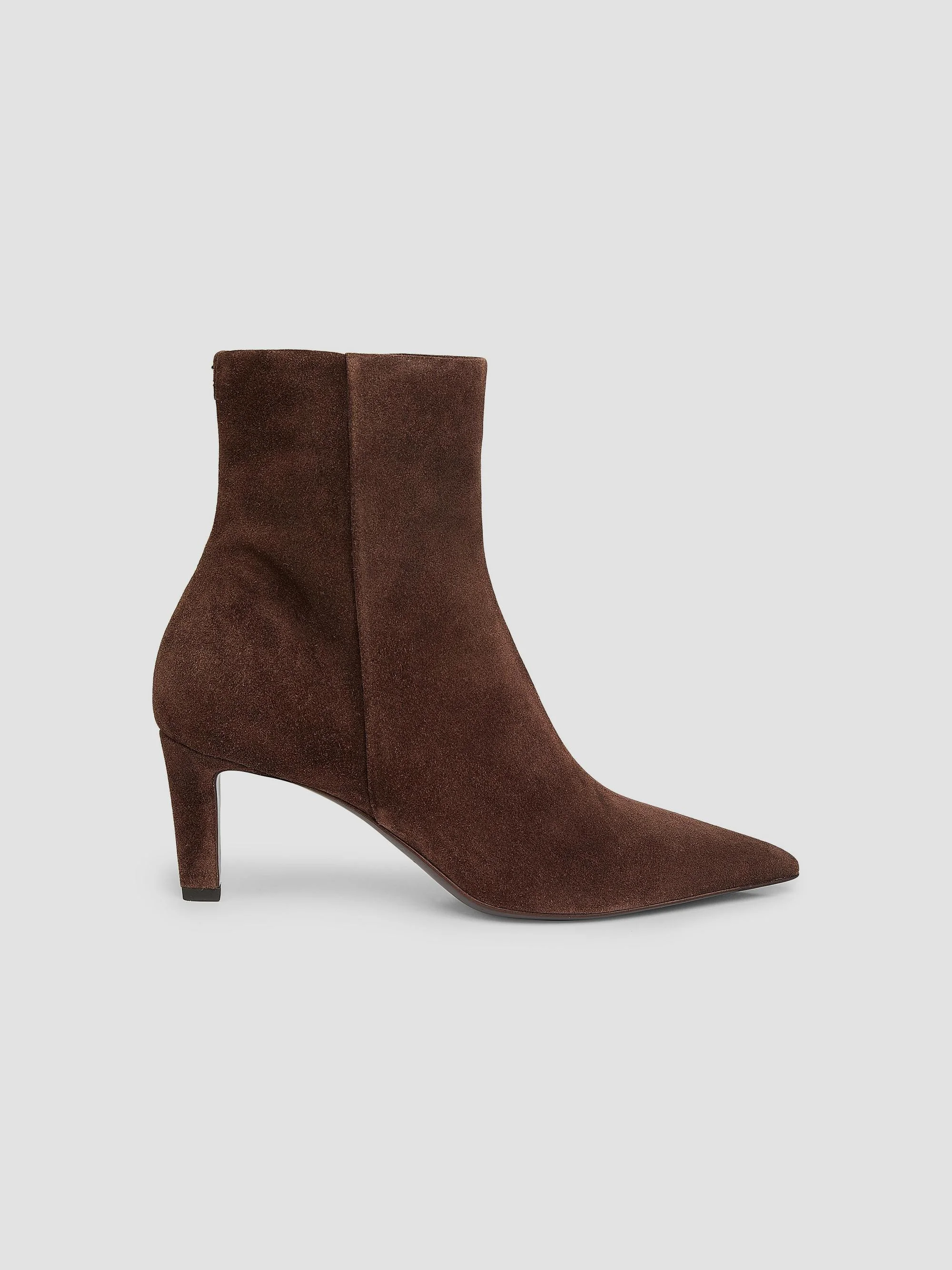 Women's Frankie 65MM Velvet Suede Ankle Boots - Chocolate - 1