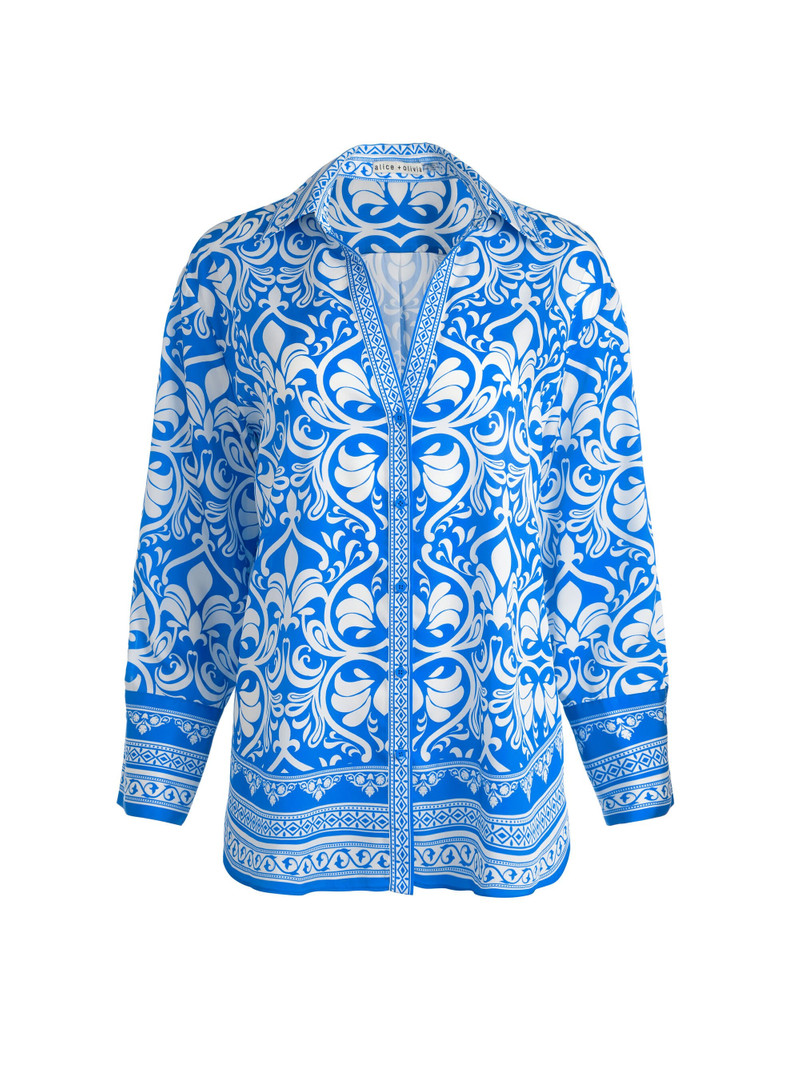 KIVA OVERSIZED PAJAMA SHIRT - 1