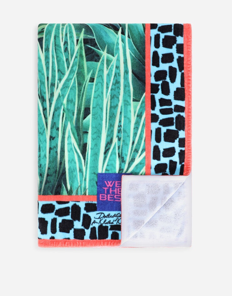 Jungle mix-print terry cloth beach towel - 2