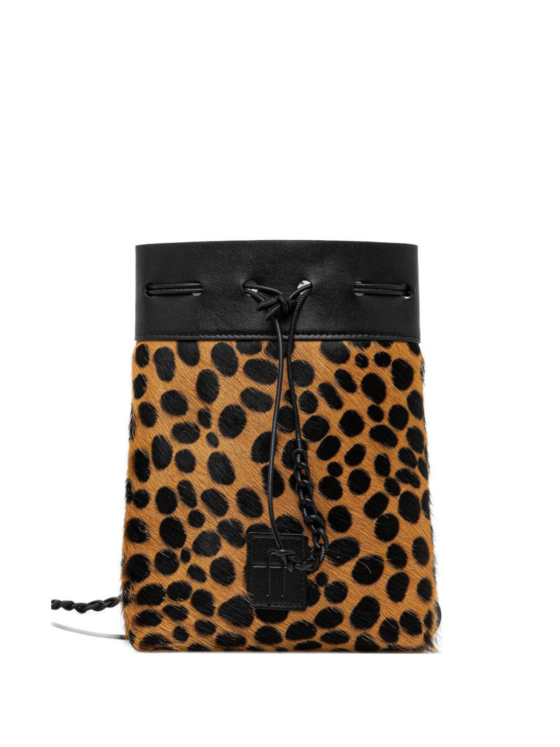 animal-print drawstring bucket bag 1