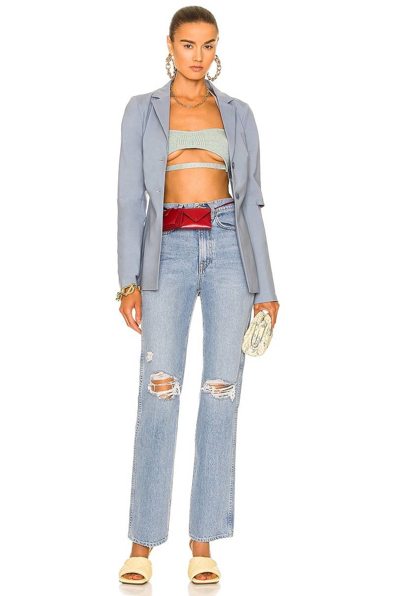 GRLFRND Sara High-Rise Straight-Leg Jeans outlook