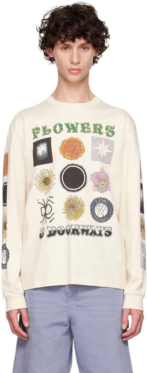 SSENSE Exclsuive Beige Grateful Long Sleeve T-Shirt - 1