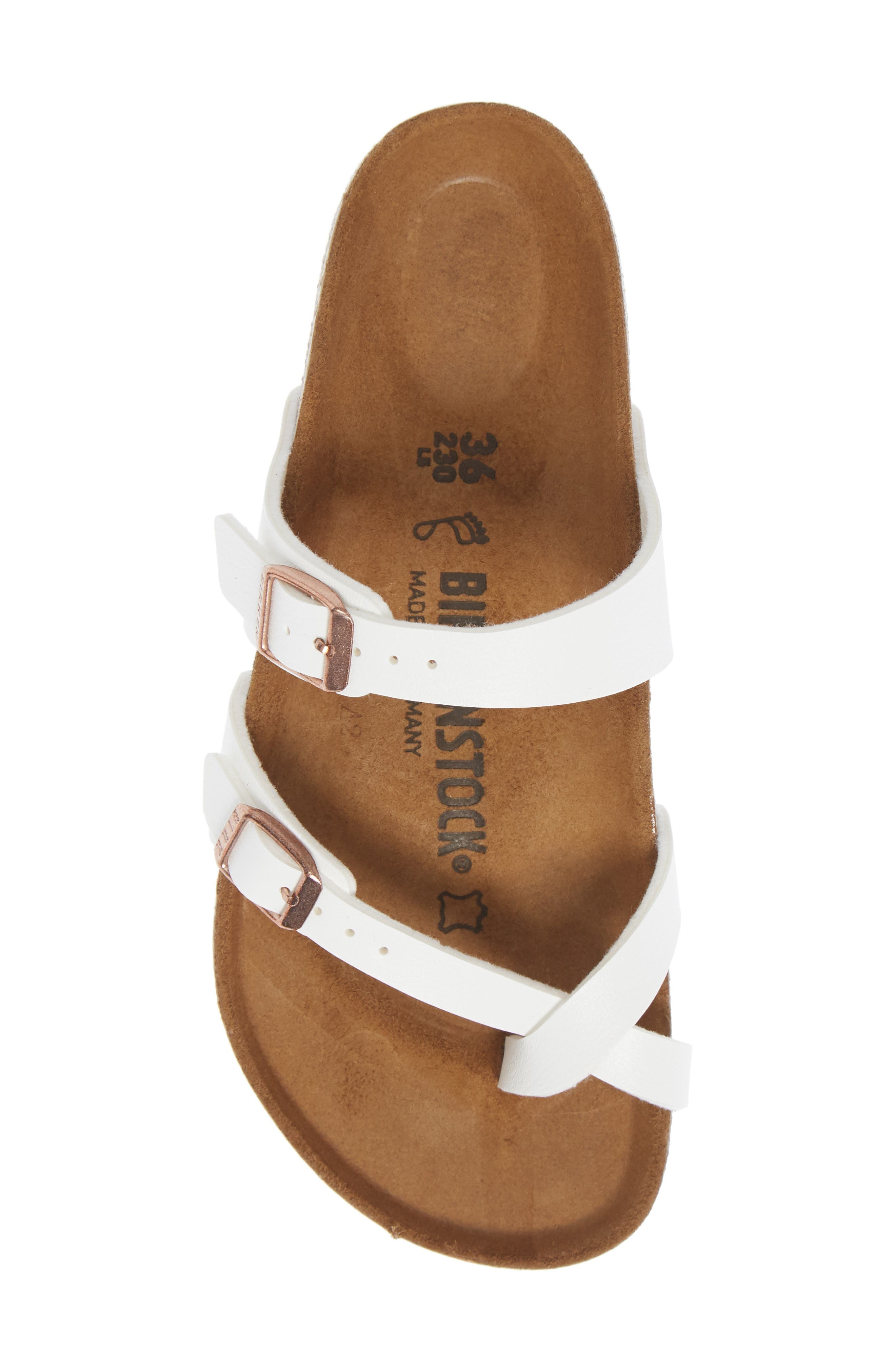 Birkenstock Mayari Birko-Flor Sandal in White/Copper at Nordstrom - 5
