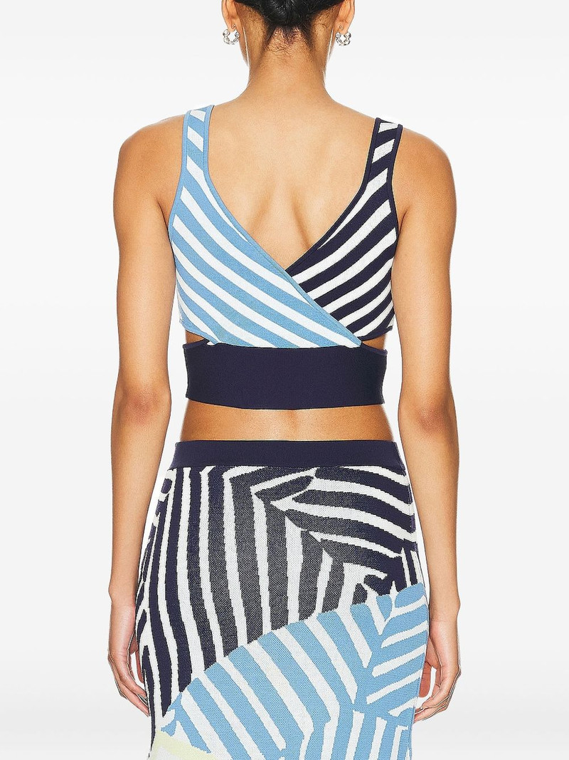 Trenton striped cut-out crop top 4