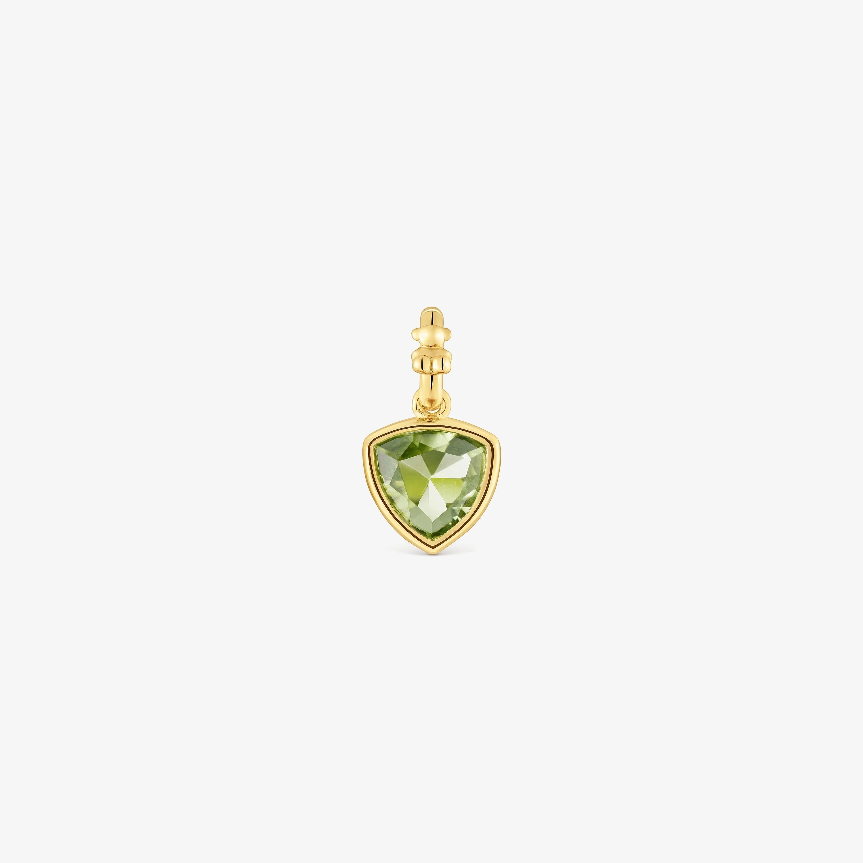 Small 18K gold vermeil Pendant with peridot Medallions - 1