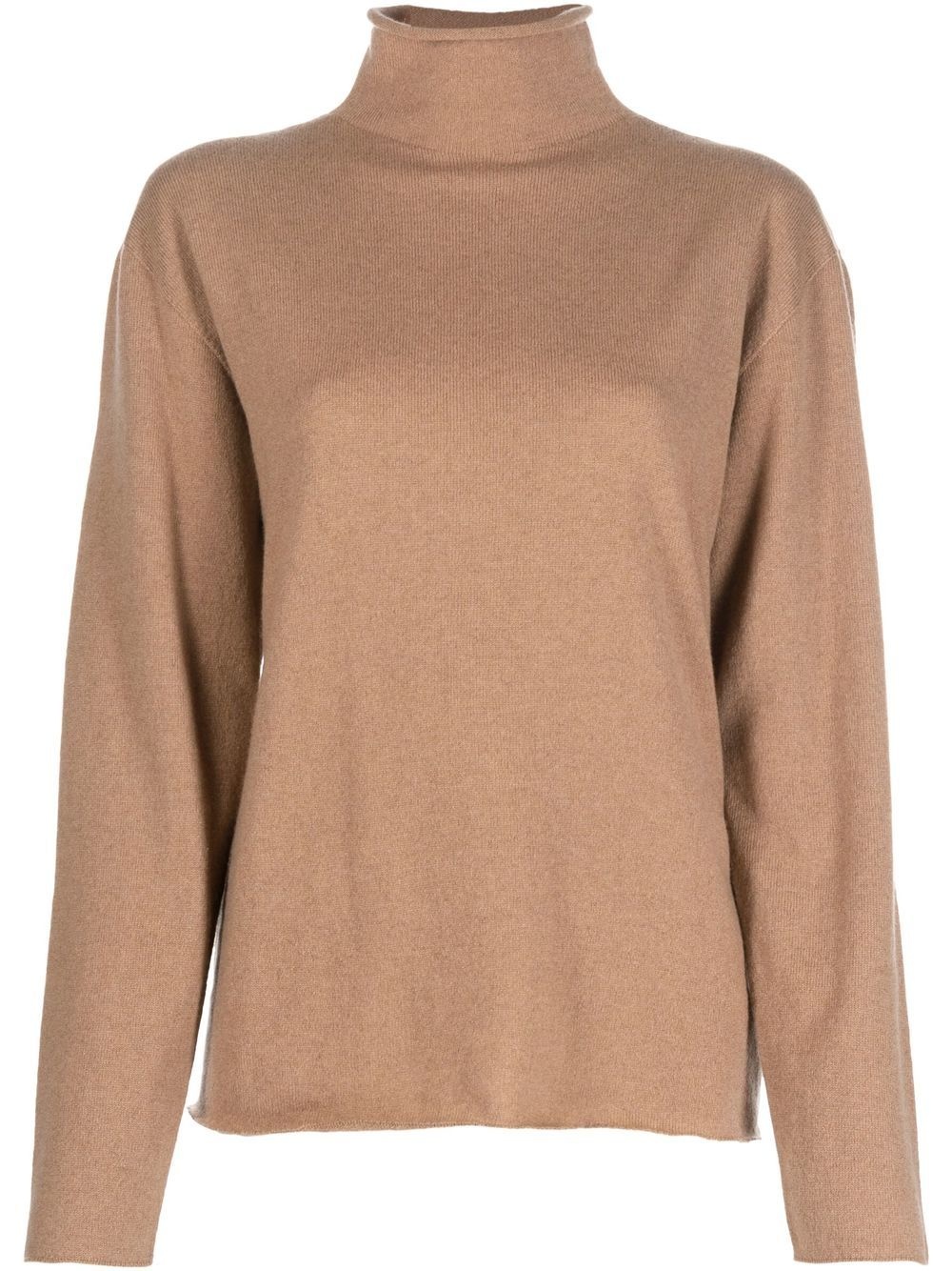 mock-neck knitted jumper - 1