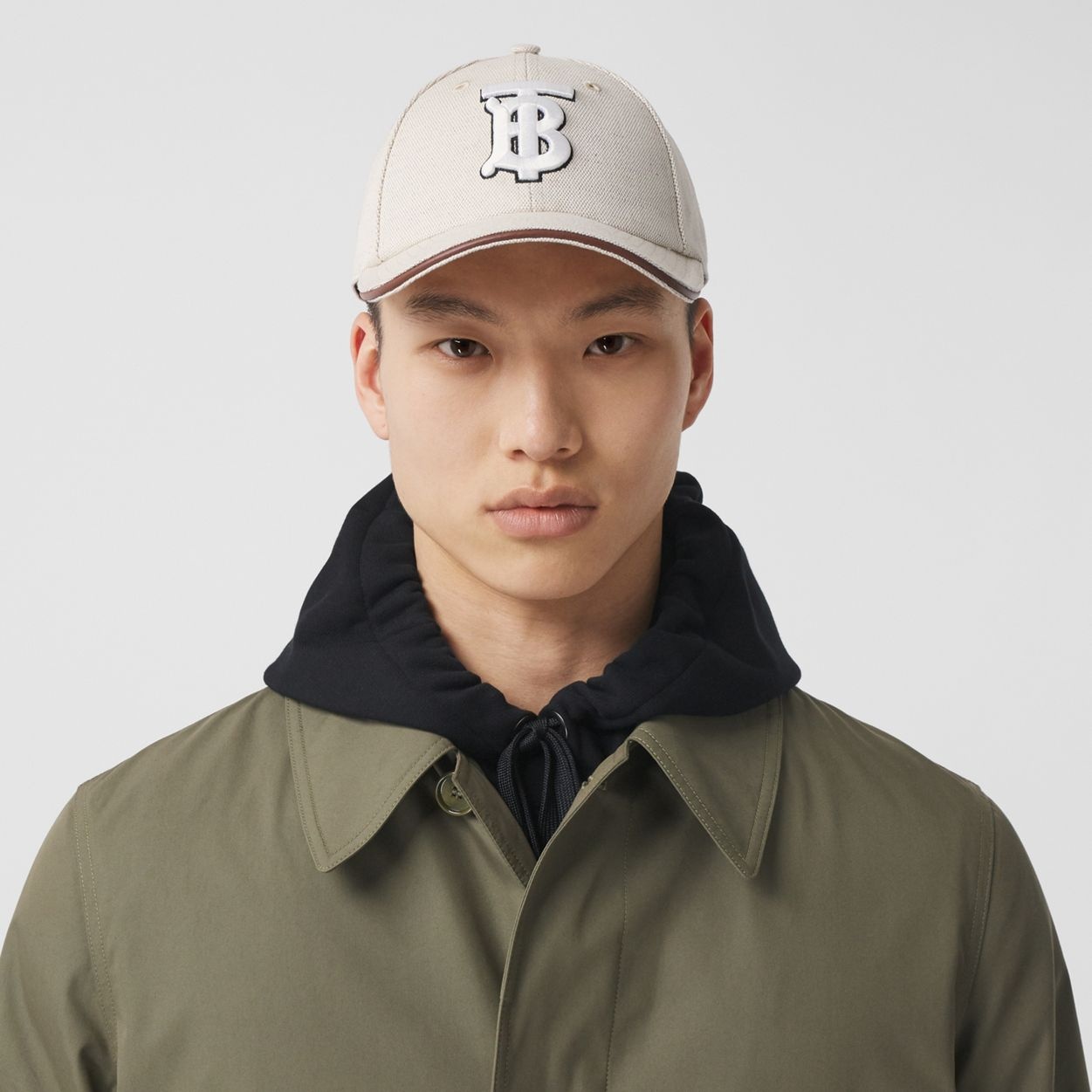 Monogram Motif Cotton Linen Canvas Baseball Cap - 4