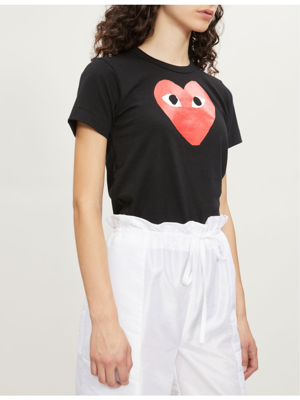 Middle heart-print cotton-jersey T-shirt - 2