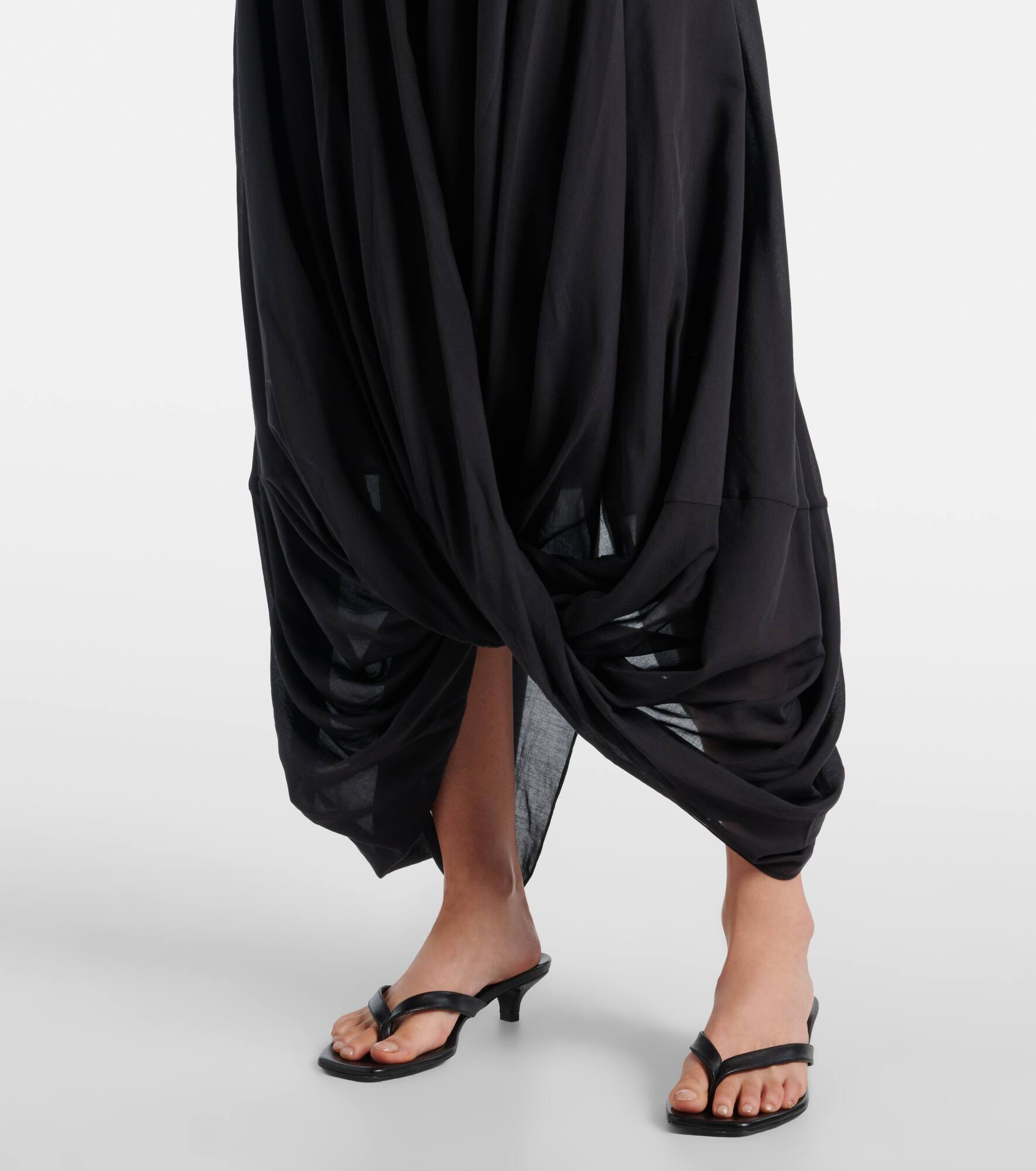 Draped maxi skirt - 5