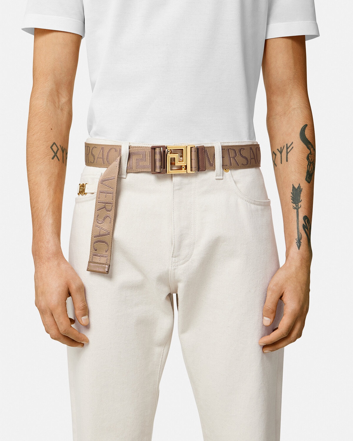 Versace Allover Reversible Belt - 3