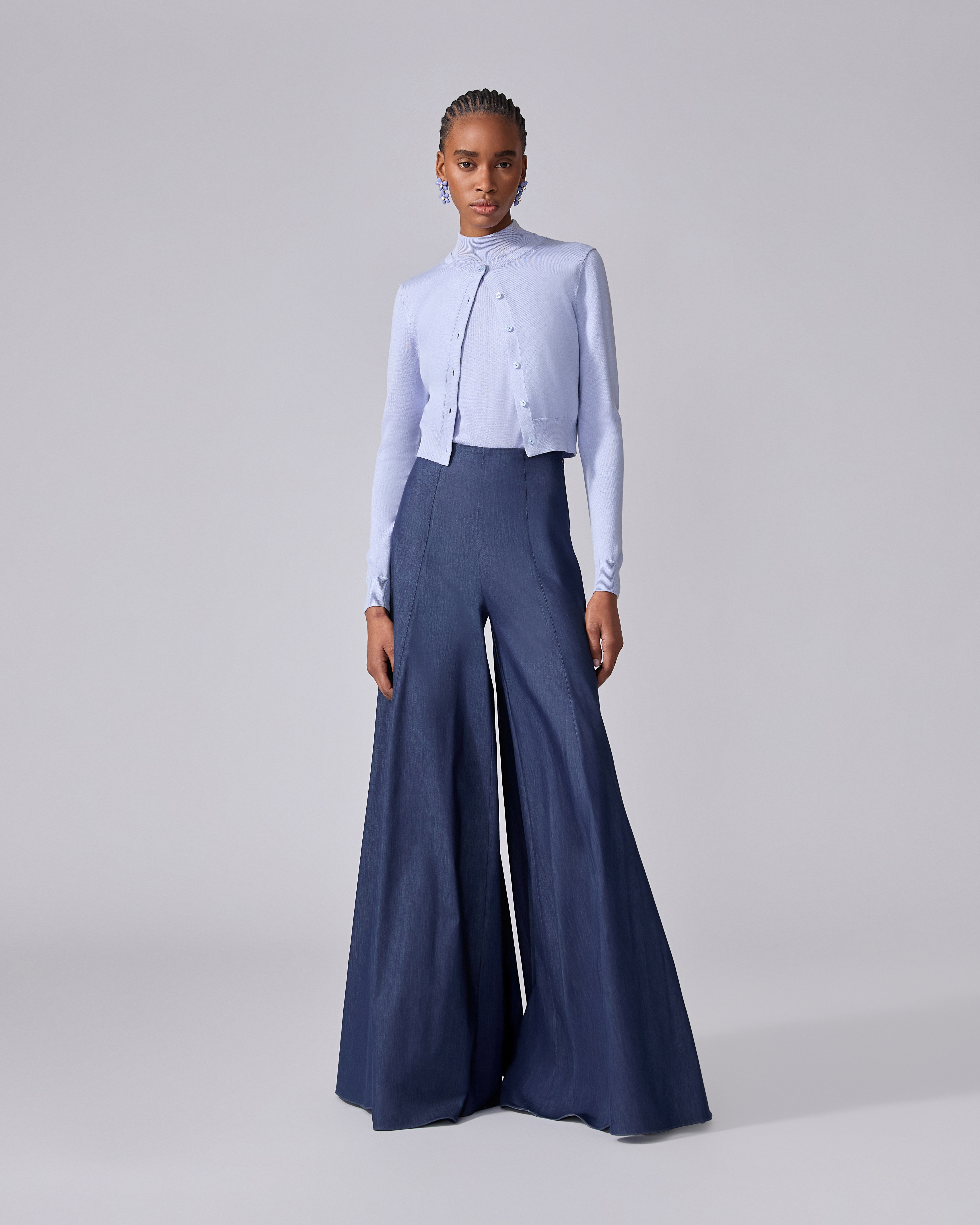 Denim Palazzo Pants - 2