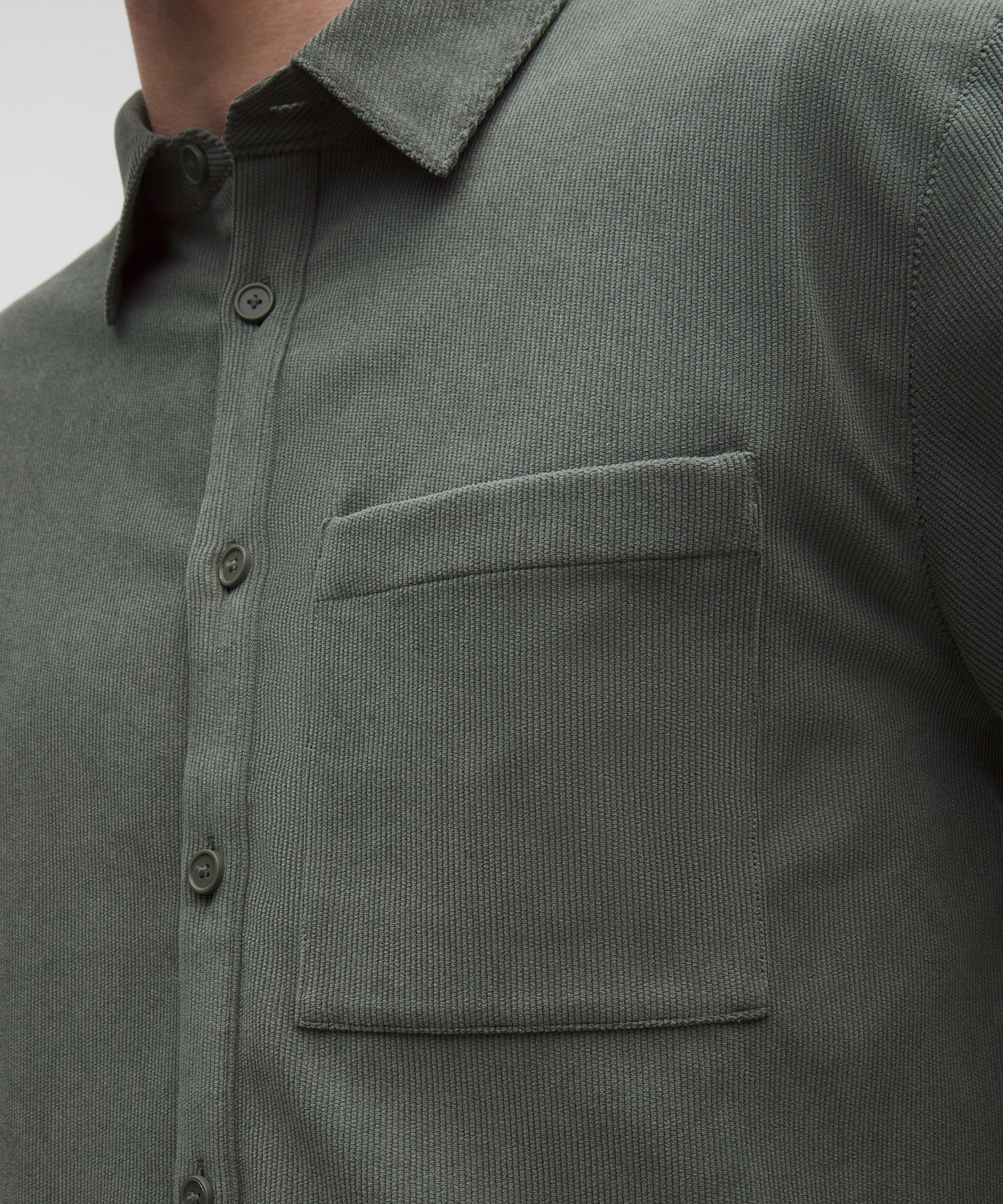 Corduroy Relaxed-Fit Long-Sleeve Button-Up Shirt - 6