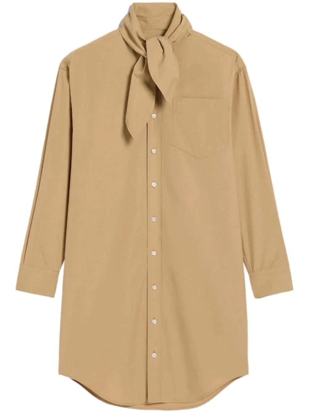 SCARF COLLAR SHIRT 드레스 - 1