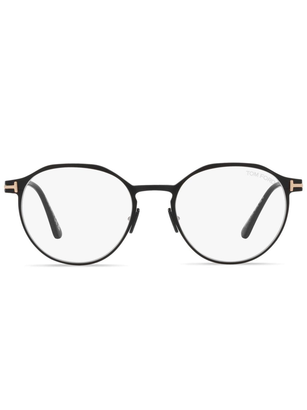 round-frame raised-bridge glasses - 1