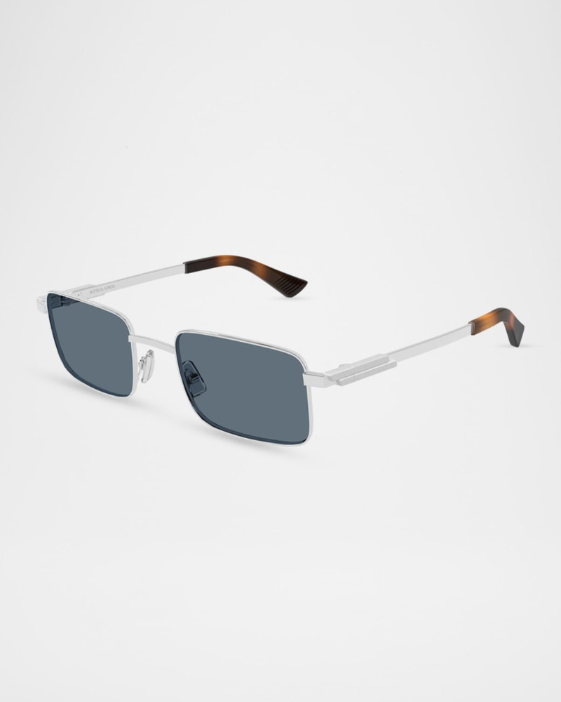 Bottega Veneta Men's BV1469S-002 Metal Rectangle Sunglasses outlook