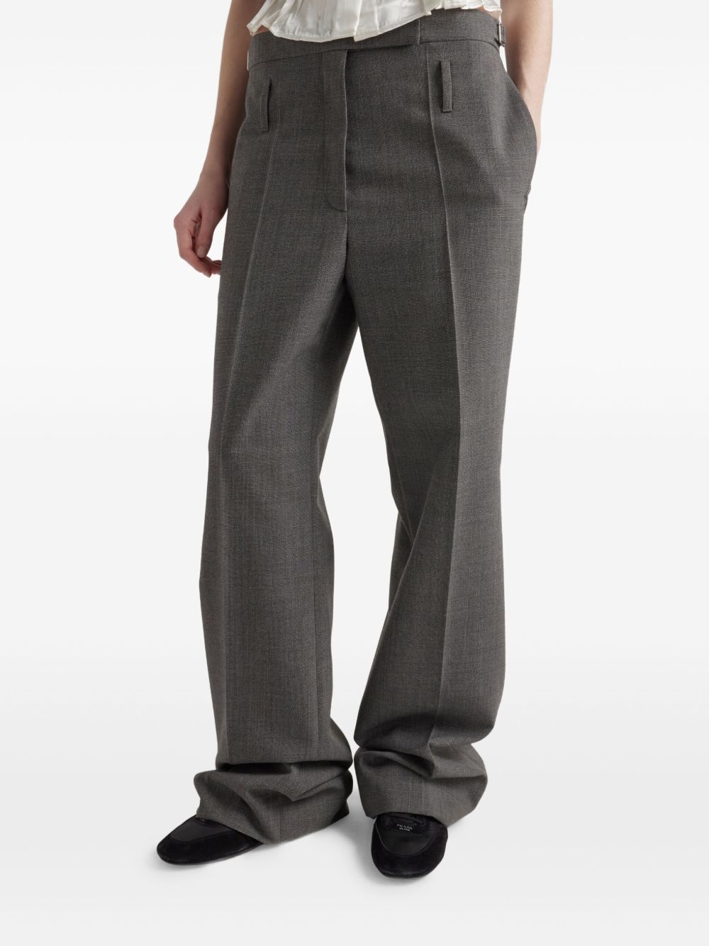 belted wool tailored trousers - 4