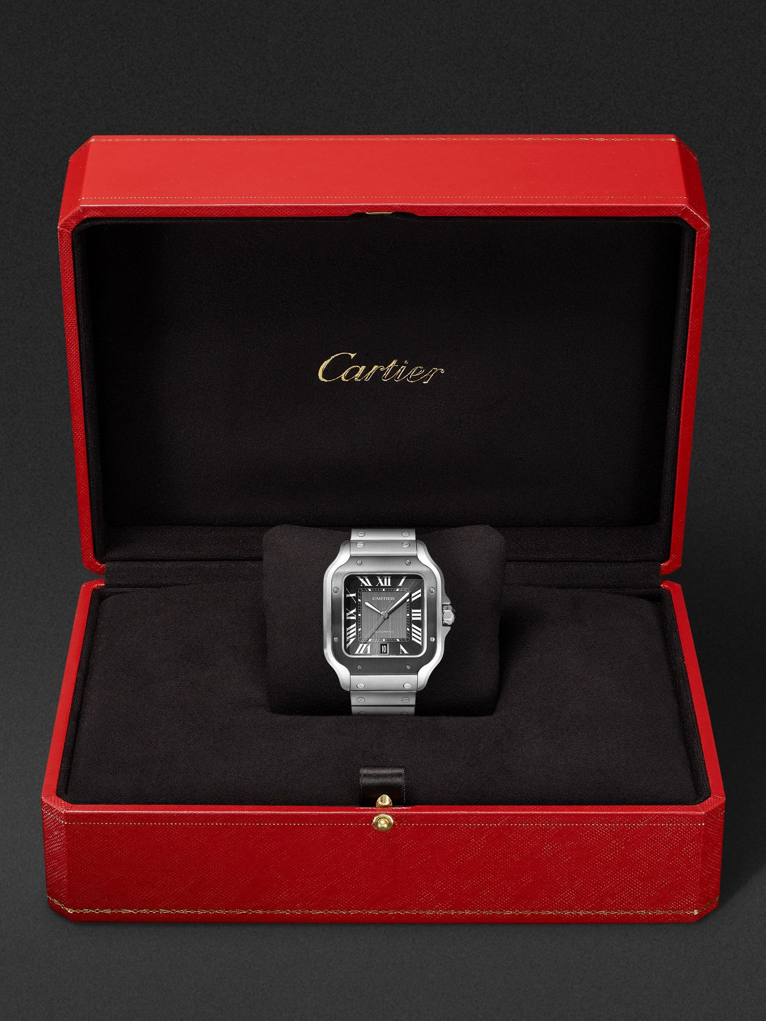 Santos de Cartier Automatic 39.8mm Interchangeable Steel and Rubber Watch, Ref. No. WSSA0037 Gray - 7