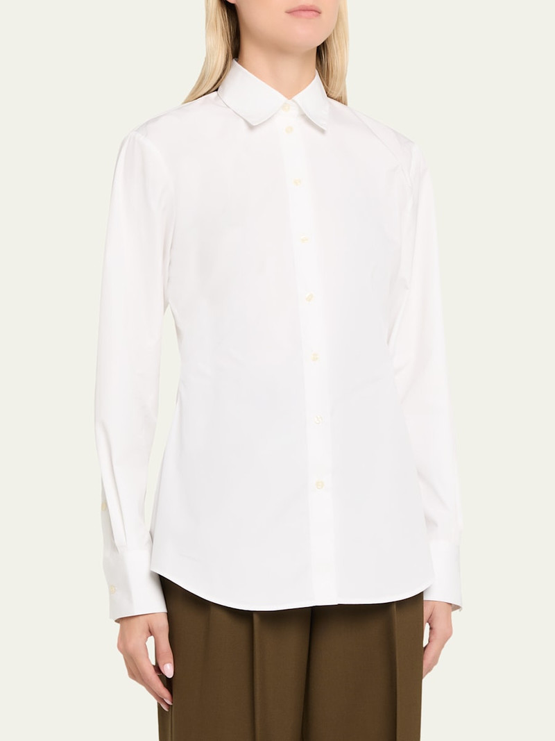 Shaped Cotton Poplin Shirt 4