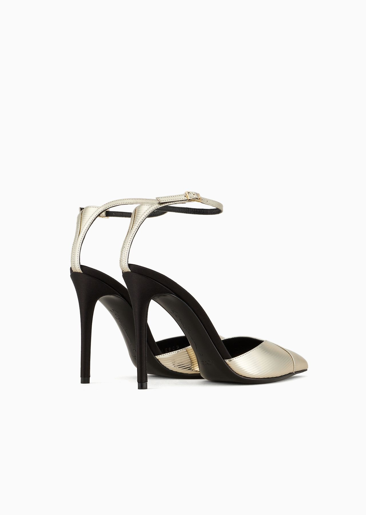 Striped, lamé calfskin court shoes - 3