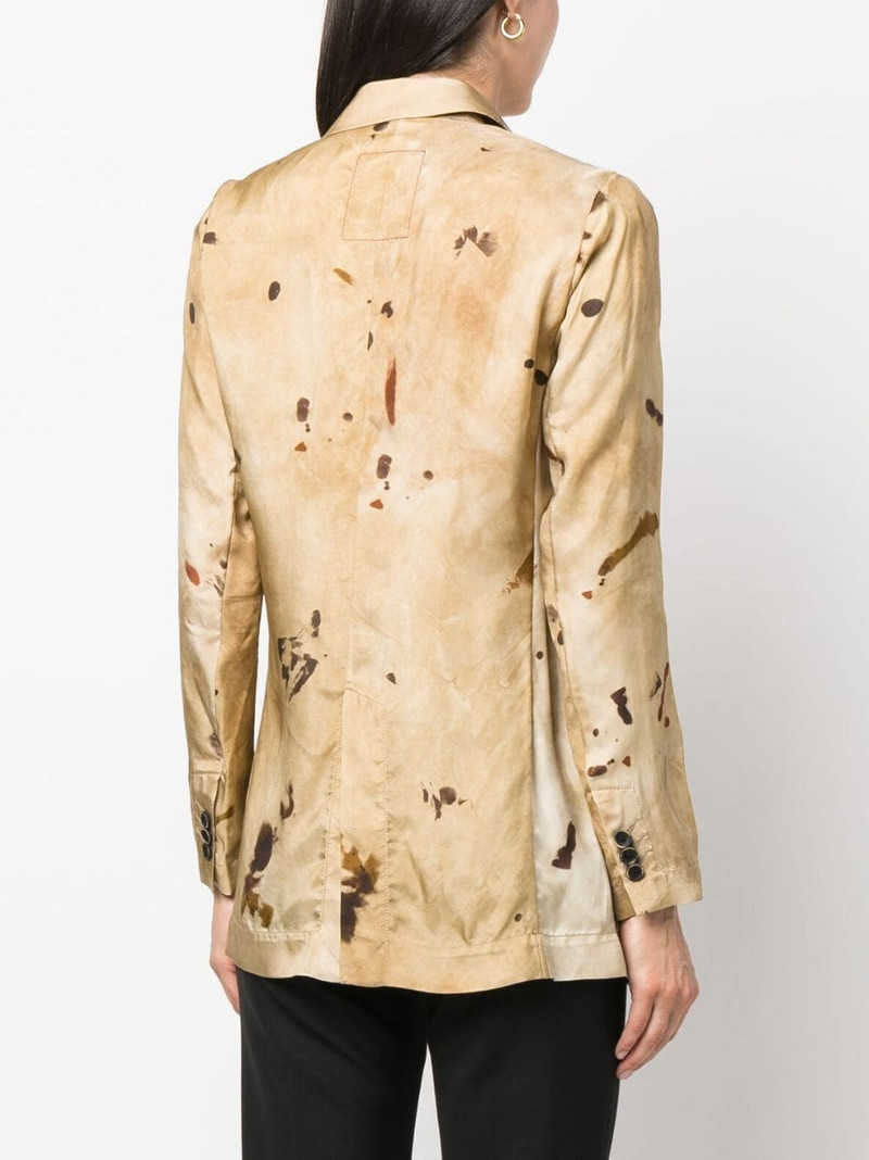 graphic-print side-fastening blazer 4