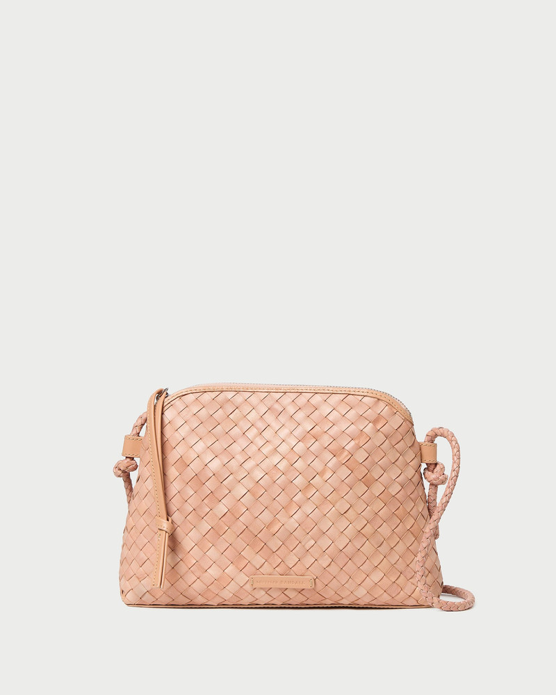 Mallory Desert Sand Woven Crossbody 1