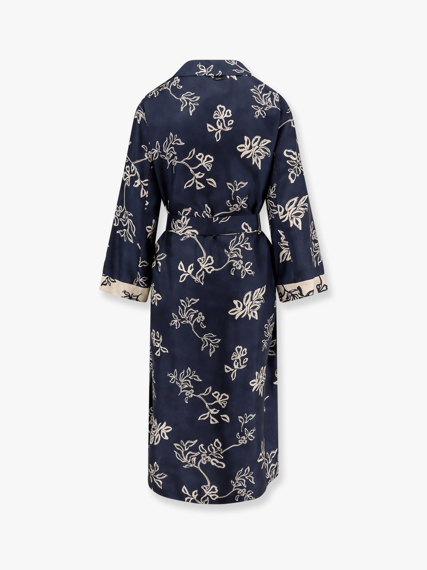 'S Max Mara Timeo Kaftan Silk Dress With Floral Print - 5