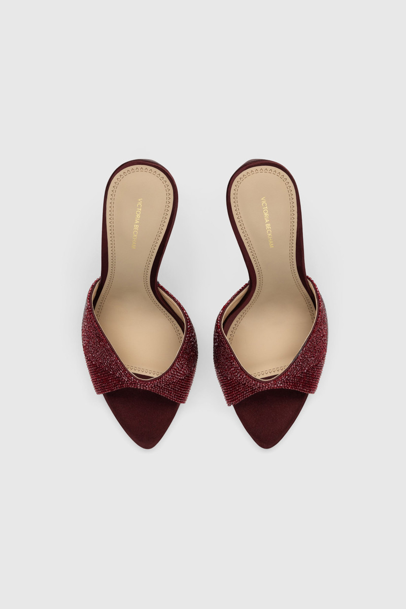 Harlow Open Toe Mule 100 Beaded Satin 4