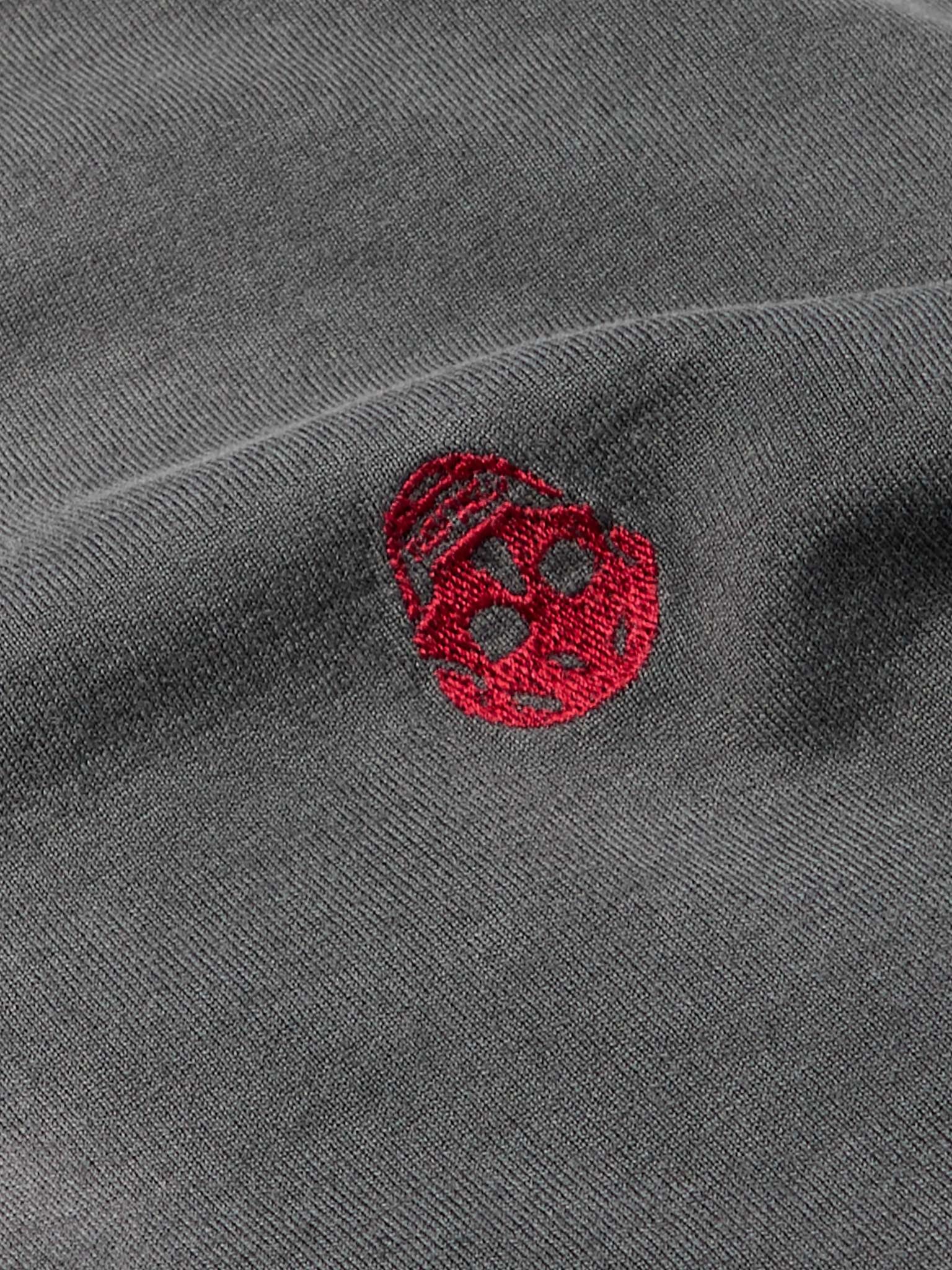 Logo-Embroidered Dégradé Cotton-Jersey Polo Shirt - 4