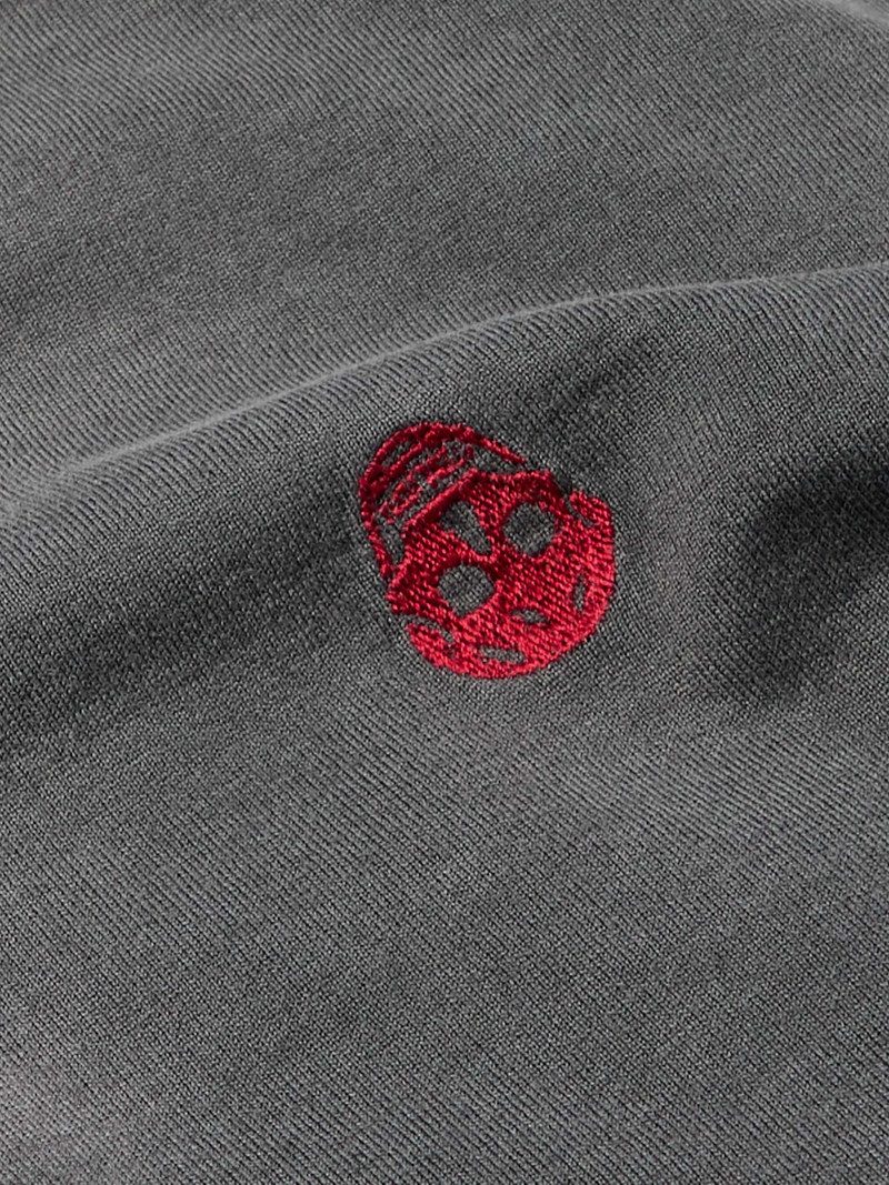 Logo-Embroidered Dégradé Cotton-Jersey Polo Shirt 4