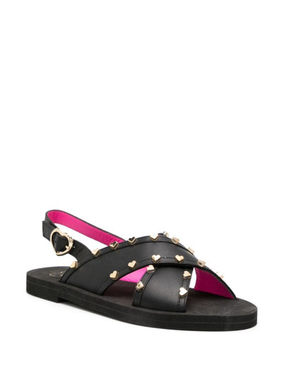 Moschino sling back leather sandals outlook