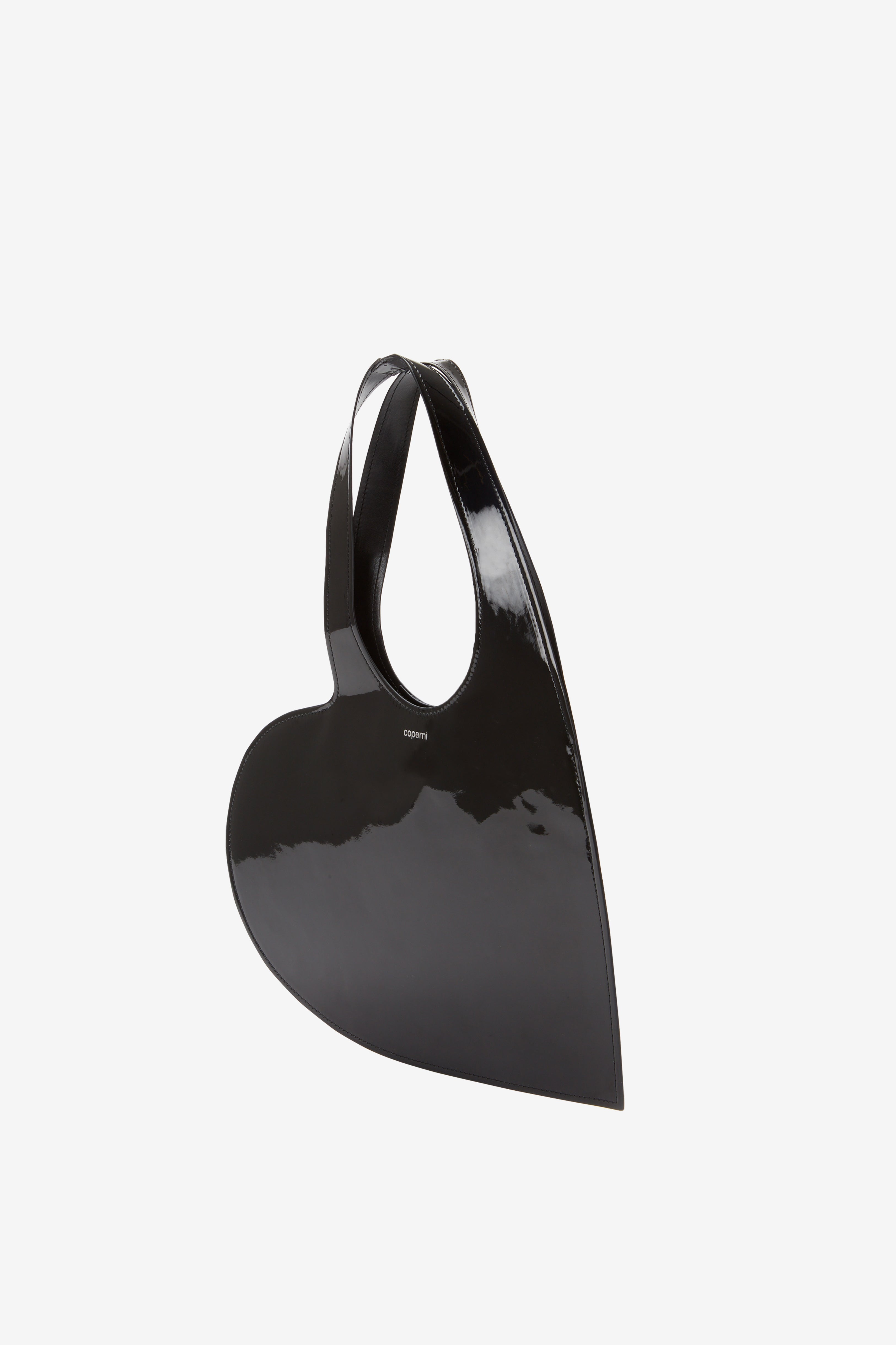 Patent Mini Heart Tote Bag - 6