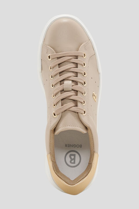 Hollywood Sneaker in Beige/Platinum - 5