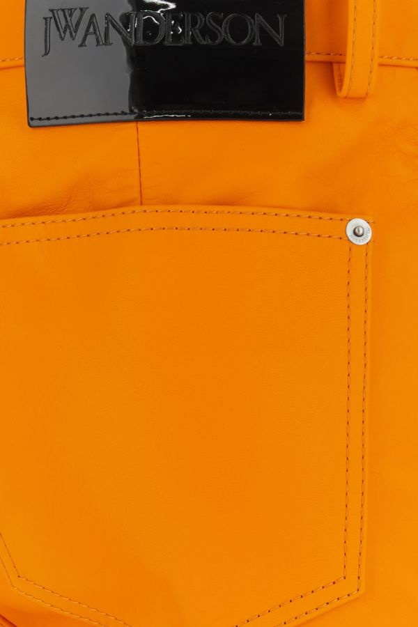パンツ Jw Anderson Orange Leather Pant JW Anderson Leather bootcut-leg Trousers | Orange | FARFETCH