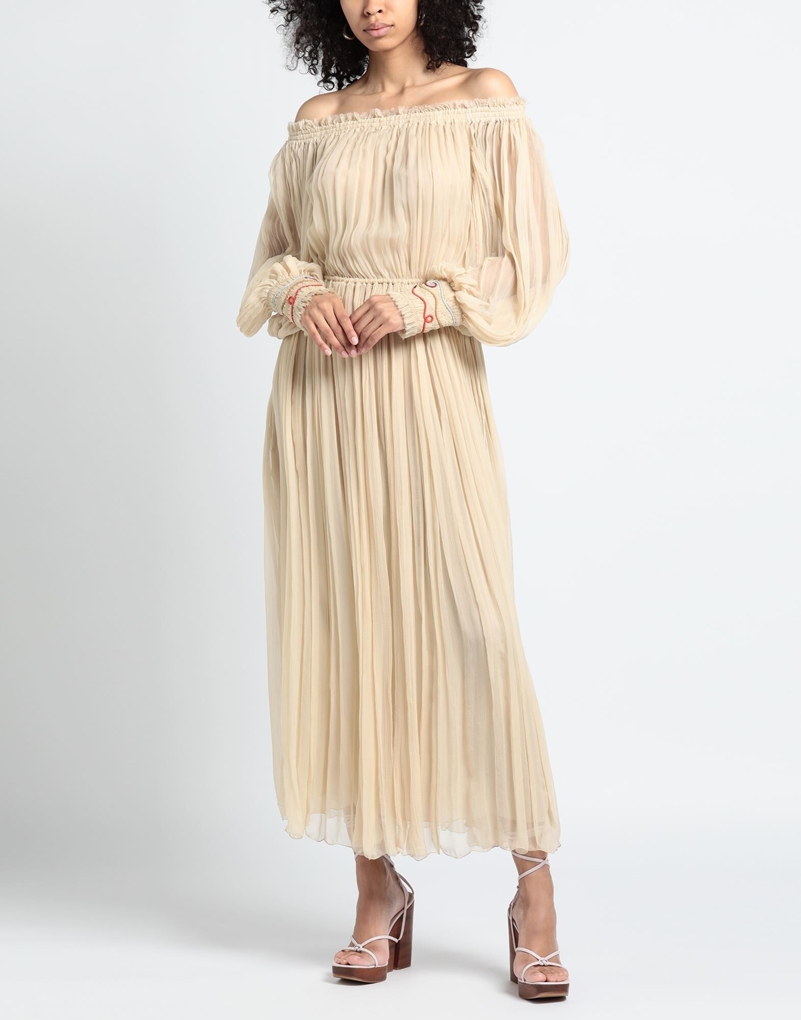 Beige Women's Midi Dress - 3