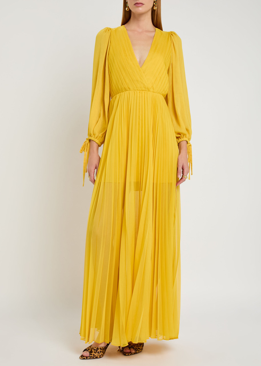 Alice + Olivia Nya Pleated Chiffon Maxi Dress - 4