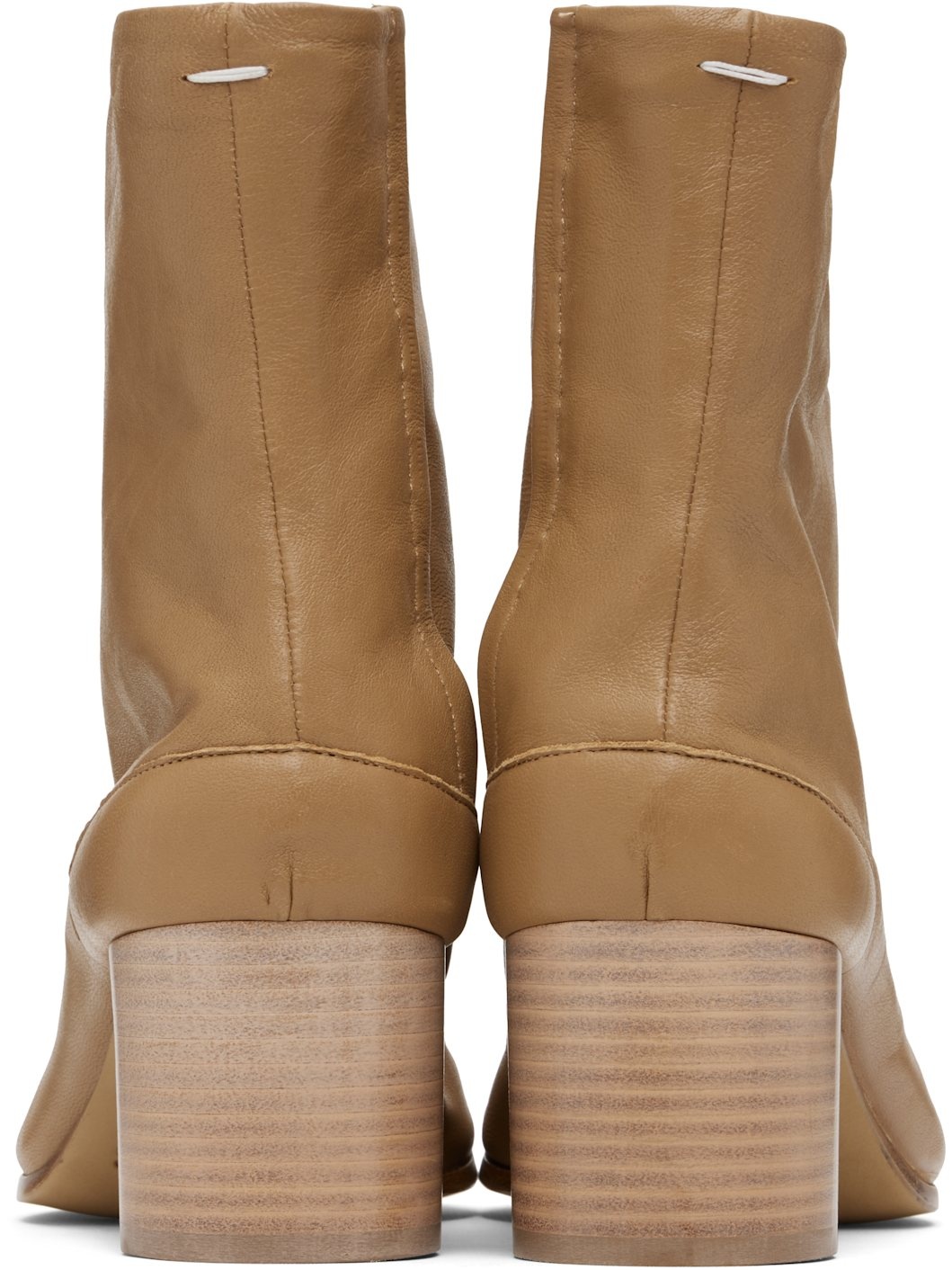 Beige Tabi Ankle Boots - 2