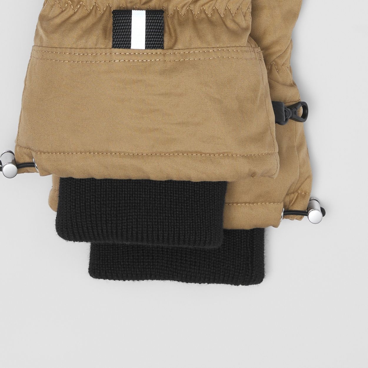 Location Print Cotton Gabardine and Deerskin Gloves - 2