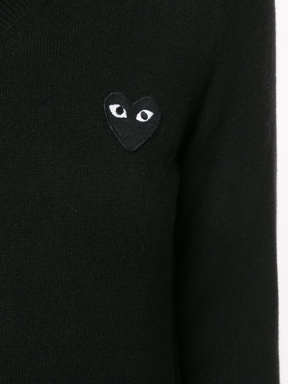 logo embroidered v-neck jumper - 5