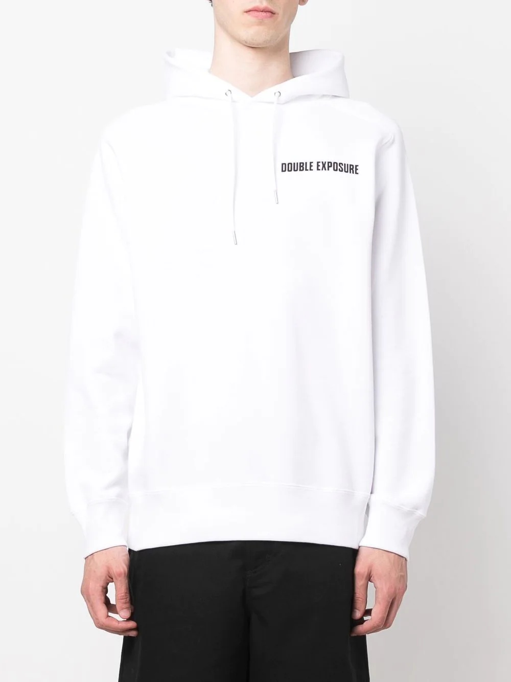 slogan-print cotton hoodie - 4