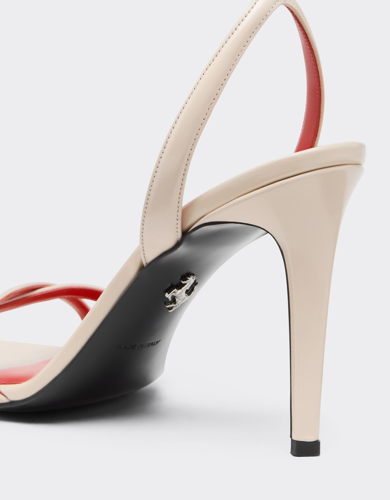 Glossy leather sandals 5