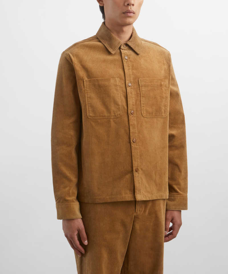 A.P.C. Leon Brown Corduroy Overshirt outlook