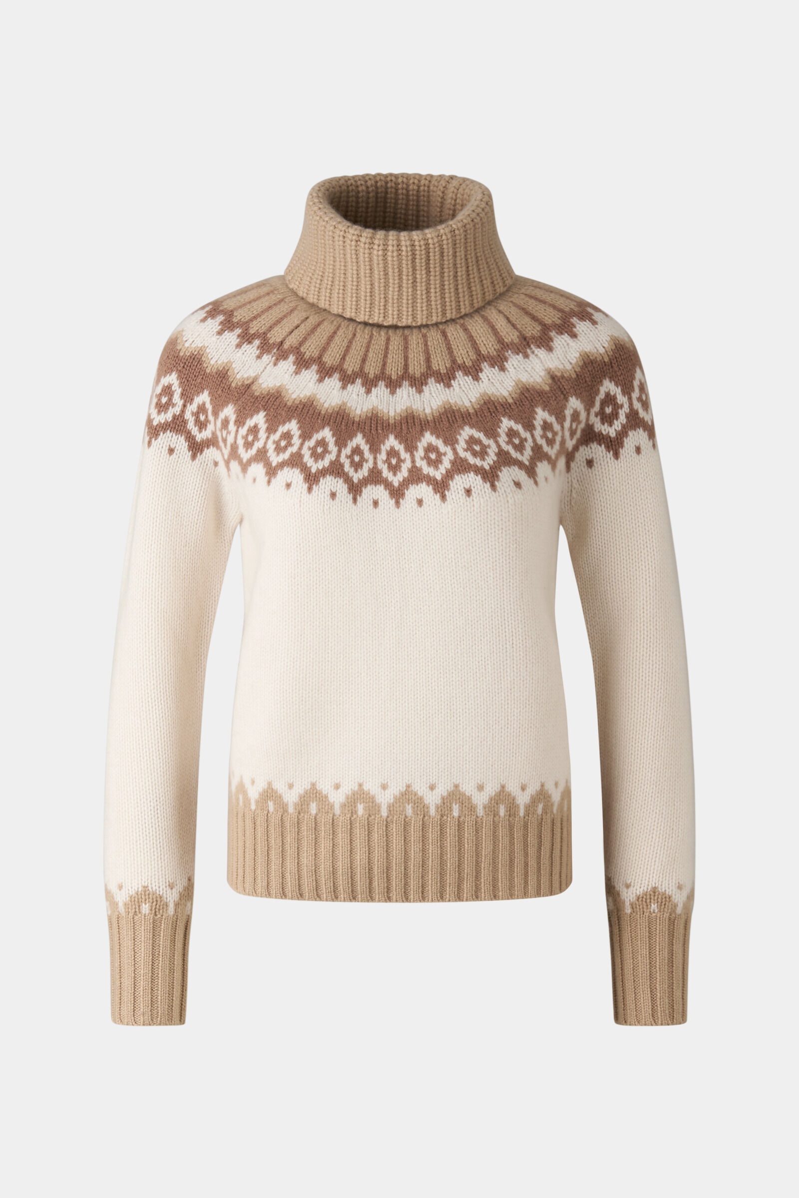 Ingrid Sweater in Off-white/Camel - 1