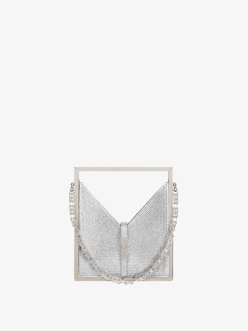 MICRO CUT OUT BAG IN SATIN AND STRASS WITH FRAME 1