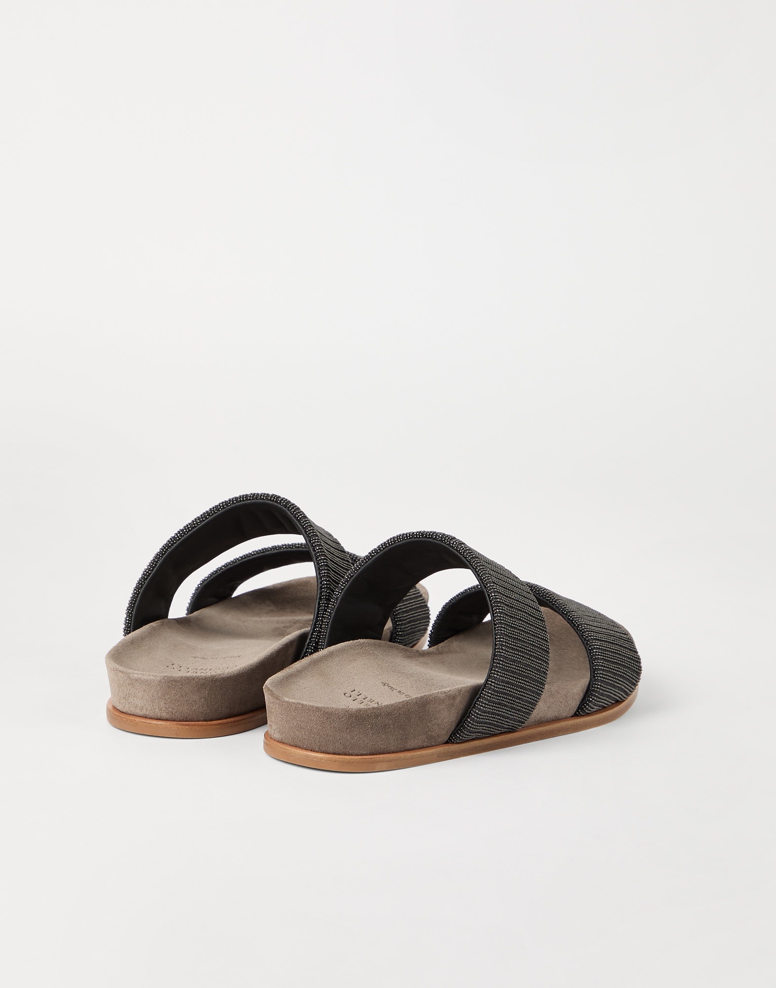Suede slides with precious straps - 2