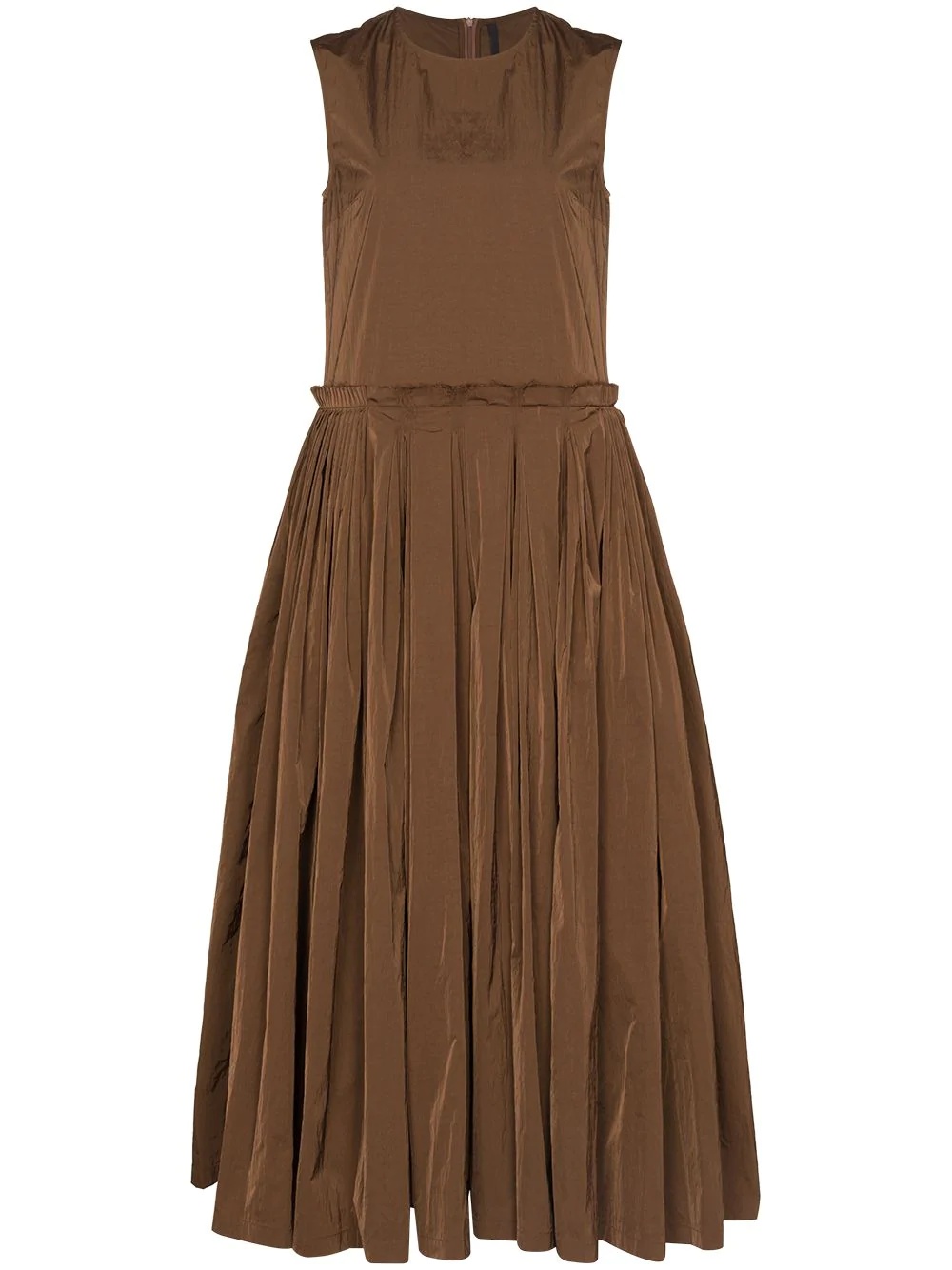 pleated skirt midi dress - 1