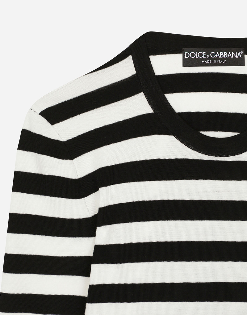 Wool sweater in inlaid stripes 5
