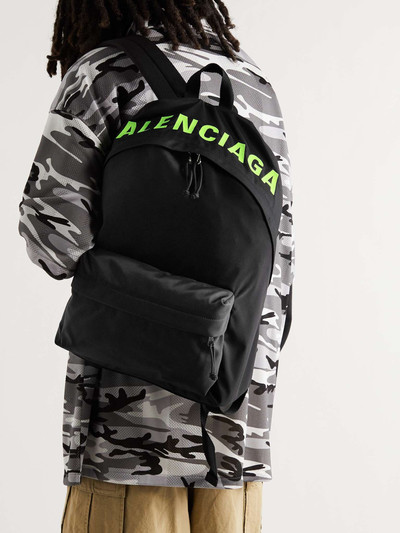 BALENCIAGA Logo-Print Canvas Backpack outlook