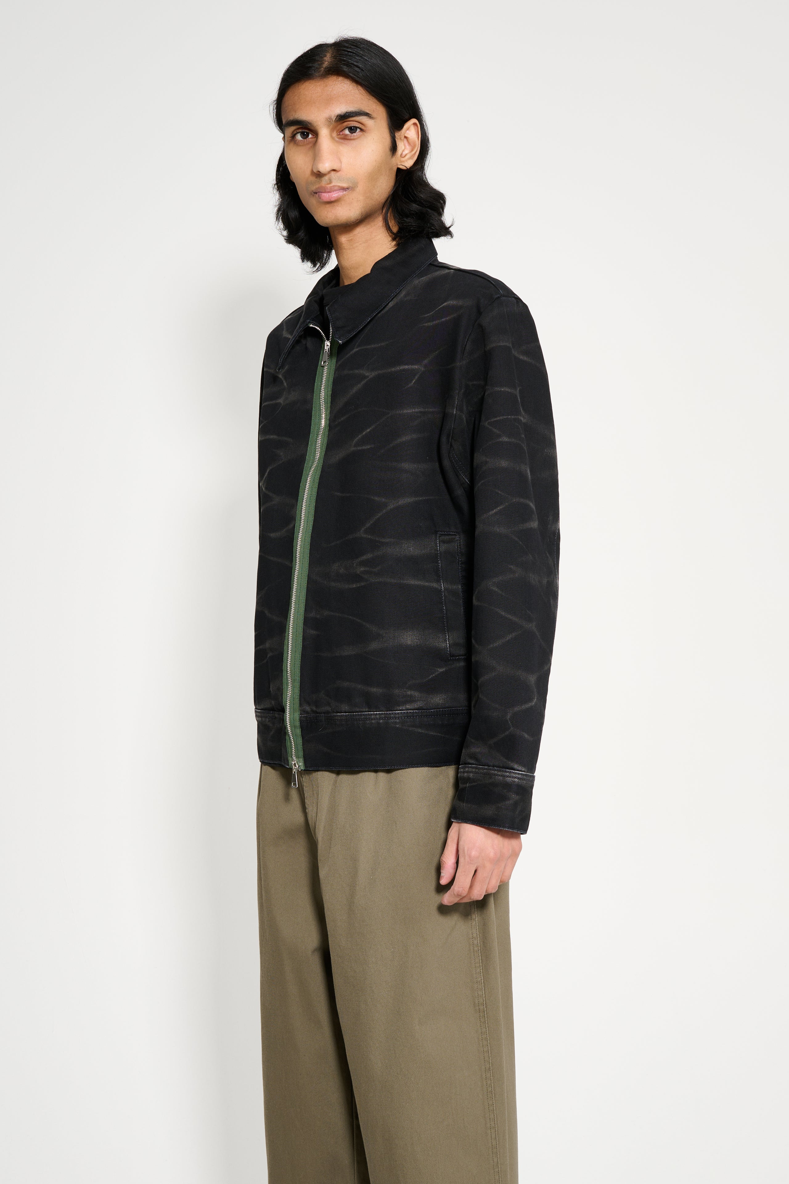 NAMACHEKO ZEBRA DENIM JACKET WASHED BLACK - 2