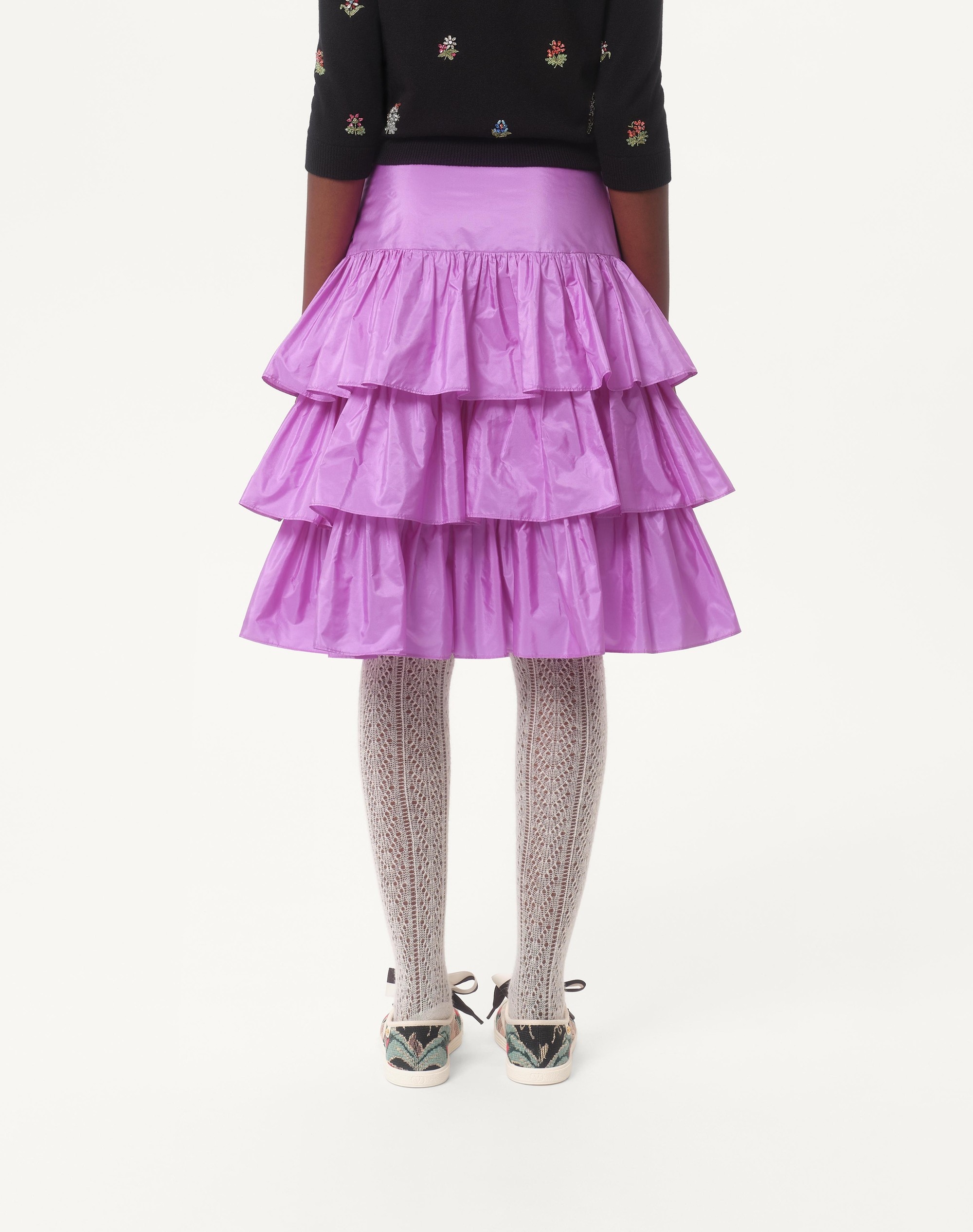 RUFFLED TAFFETA SKIRT - 7